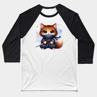 Sweet Kitty Assassin Ninja Cat Baseball T-Shirt